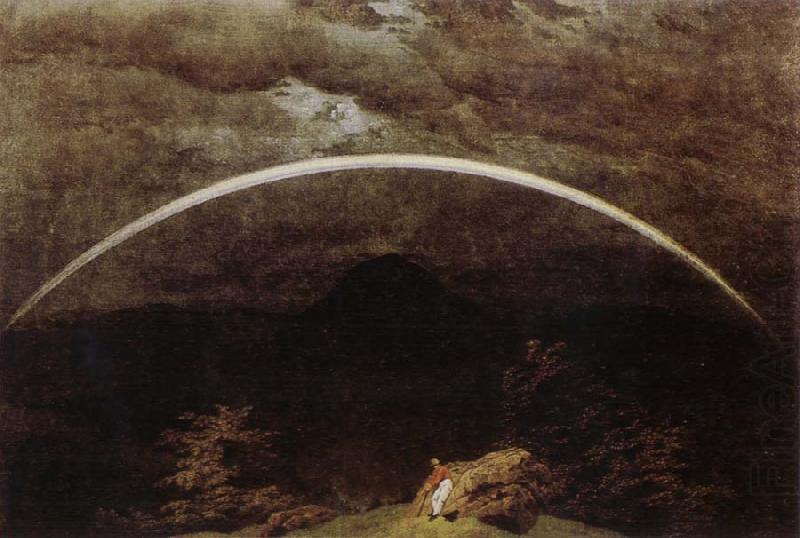 Mountain Landscape with Rainbow, Caspar David Friedrich